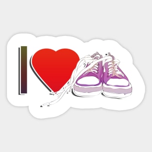 I love sneakers/trainers Sticker